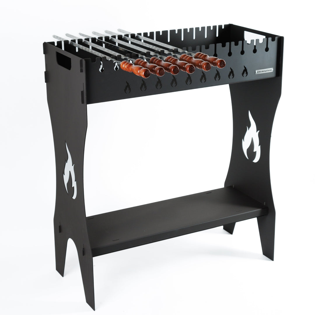 Pomalowane składane grille-mangaly