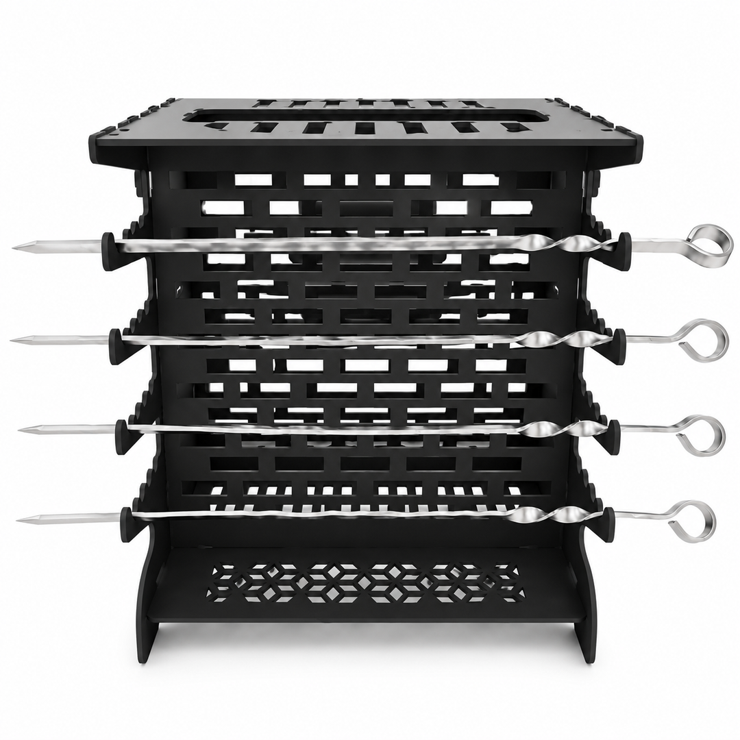 Pionowy Grill Mangal na 8 Szpikulców 3 mm – Grill Węglowy