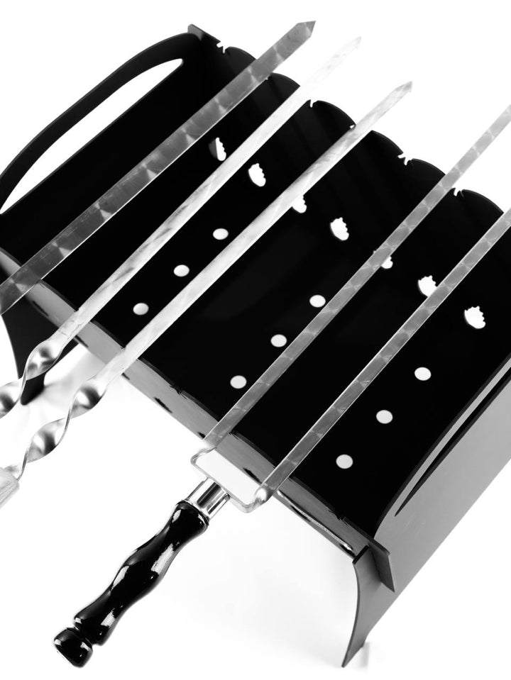 MANGAL GRILL WĘGLOWY NA 8 SZPIKULEC METAL 3 MM/Turystyczny, Składany.