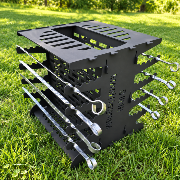 Pionowy Grill Mangal na 8 Szpikulców 3 mm – Grill Węglowy
