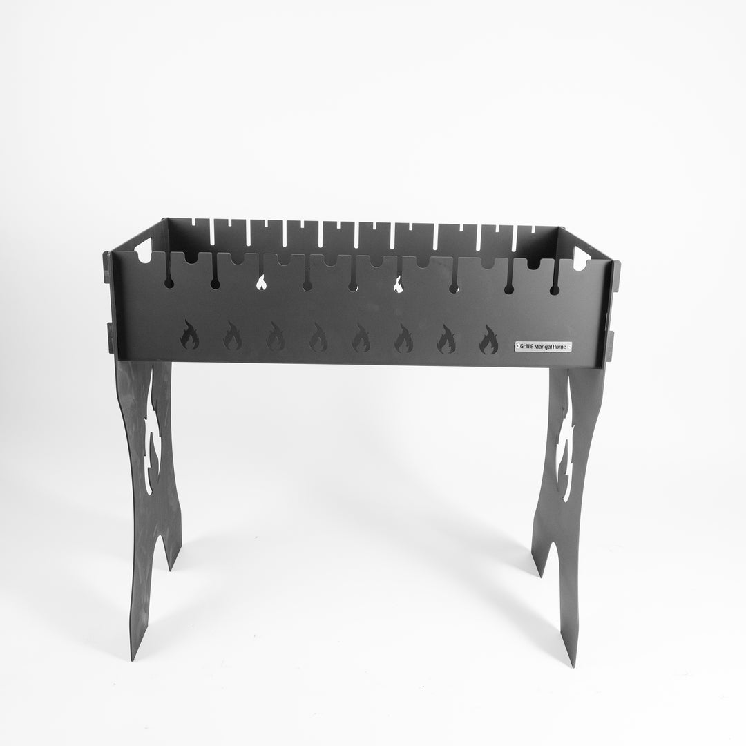 Foldable Grill-Mangal for 12 Skewers, 3 mm Steel + Case