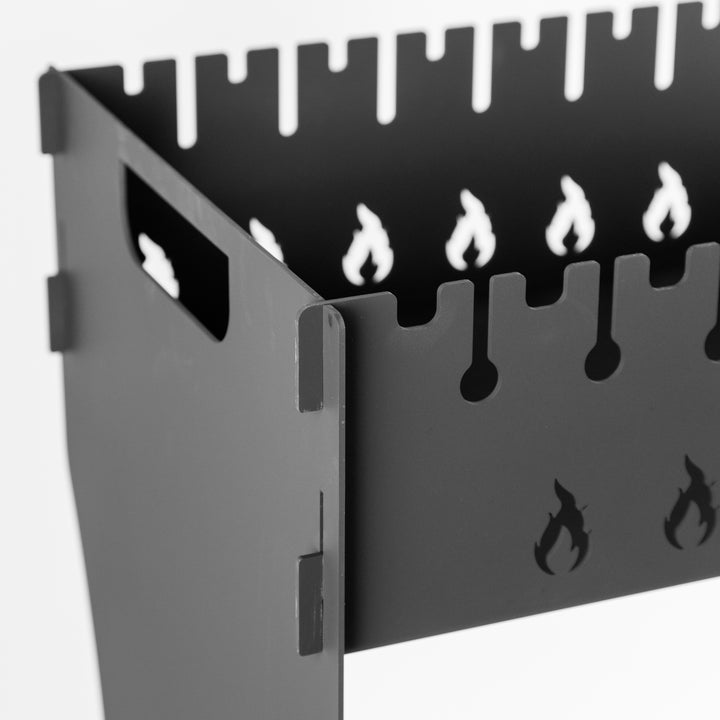 Grill-Mangal Foldable 3mm with 12 skewers and shelf + Case