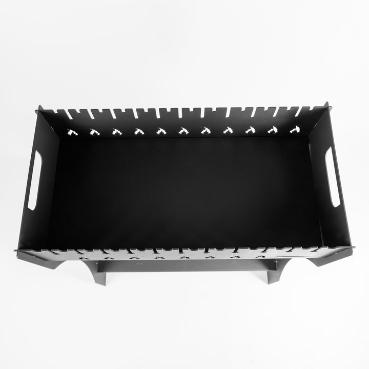 Grill-Mangal Foldable 3mm with 12 skewers and shelf + Case