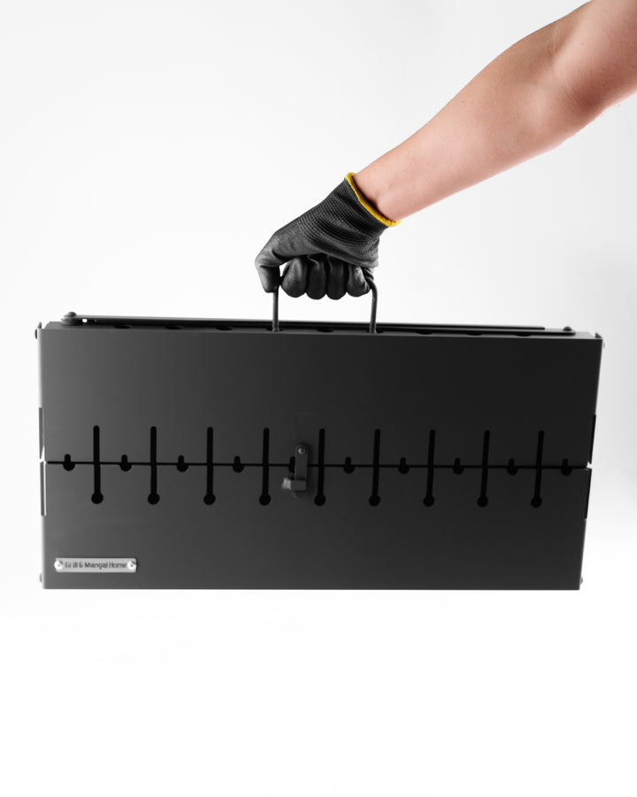Mangal Grill Suitcase fo 10 Skewers + Case / Foldable 2 mm Metal