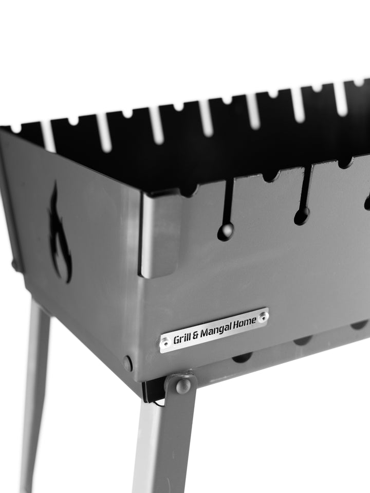 Mangal Grill Suitcase fo 10 Skewers + Case / Foldable 2 mm Metal