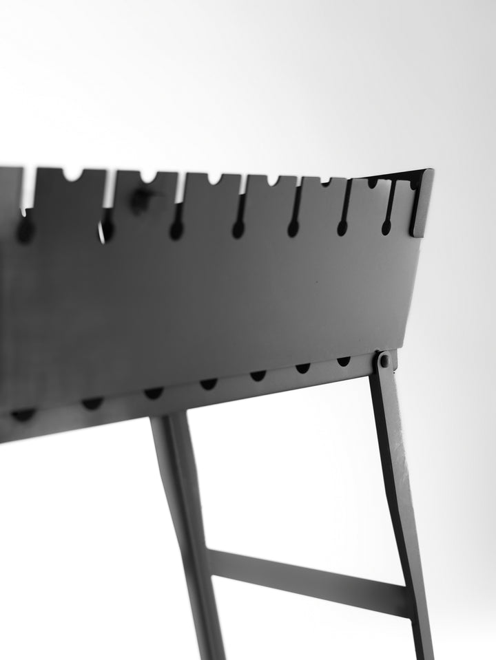 Mangal Grill Suitcase fo 10 Skewers + Case / Foldable 2 mm Metal