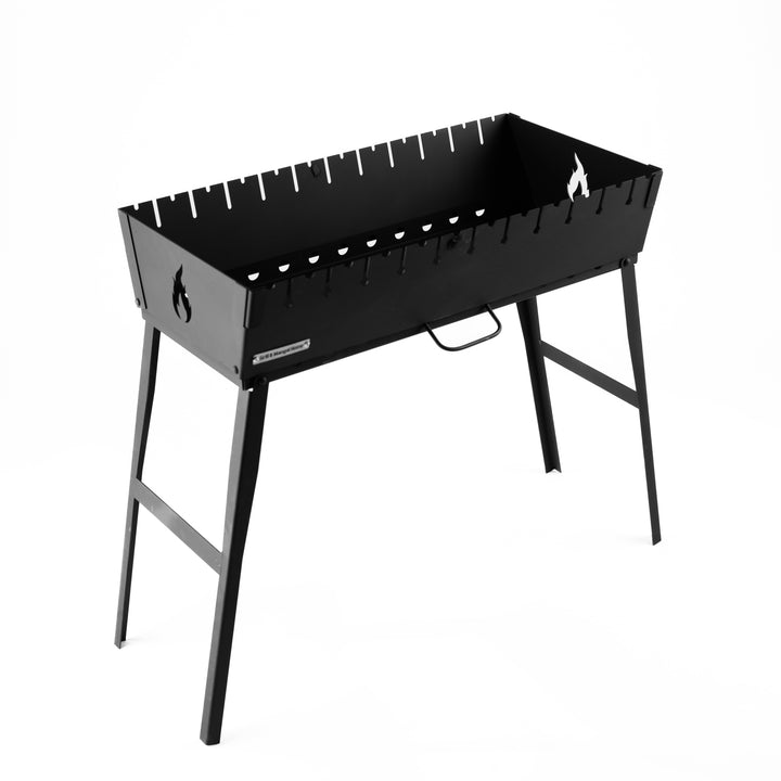 Mangal Grill Suitcase for 2 Skewers + Case / Foldable Metal 2 mm.