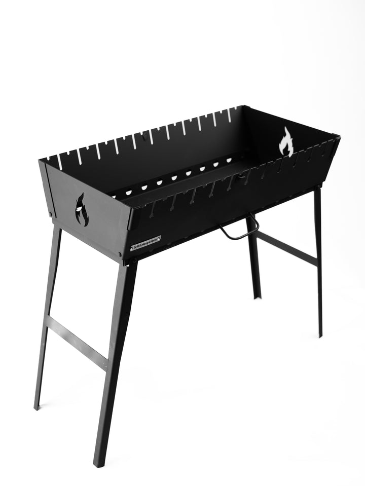Mangal Grill Suitcase for 2 Skewers + Case / Foldable Metal 2 mm.