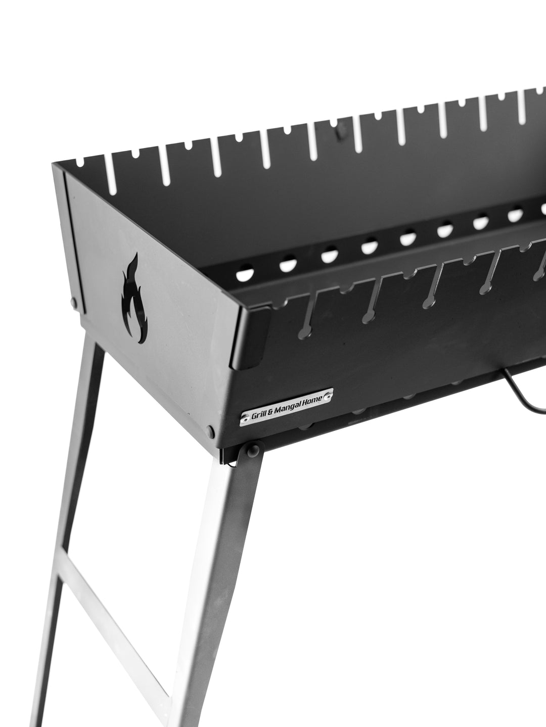 Mangal Grill Suitcase for 2 Skewers + Case / Foldable Metal 2 mm.