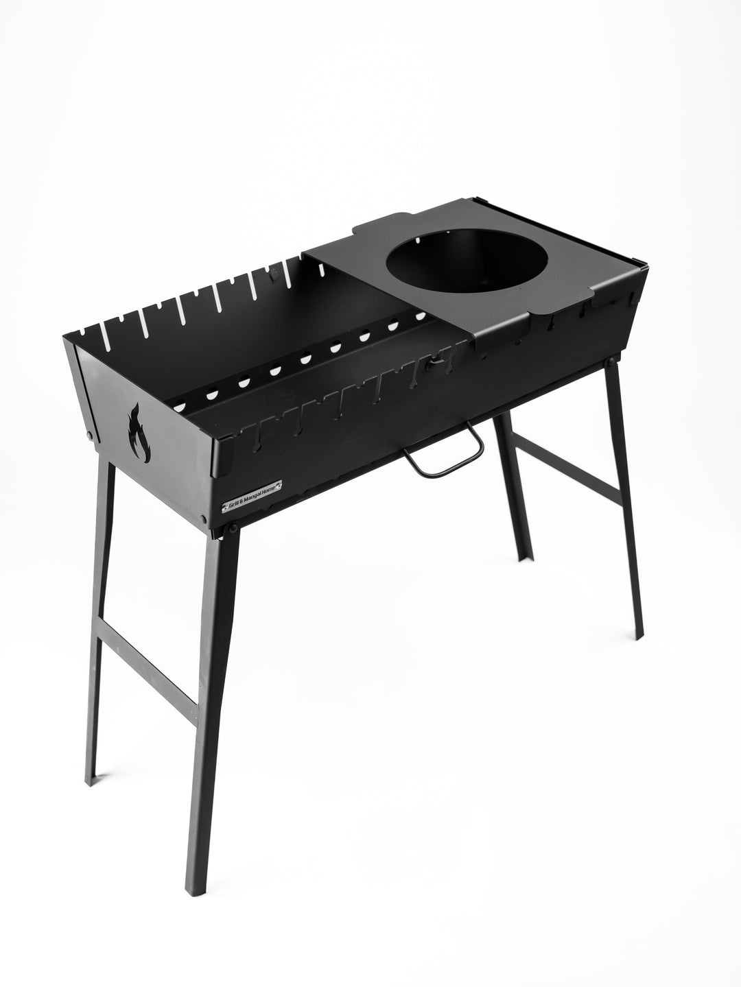 Mangal Grill Suitcase for 2 Skewers + Case / Foldable Metal 2 mm.