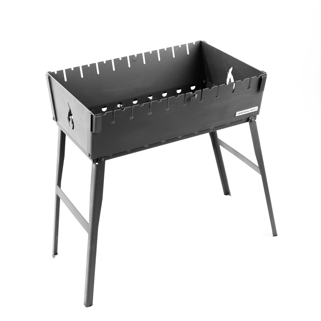 Mangal Grill Suitcase fo 10 Skewers + Case / Foldable 2 mm Metal