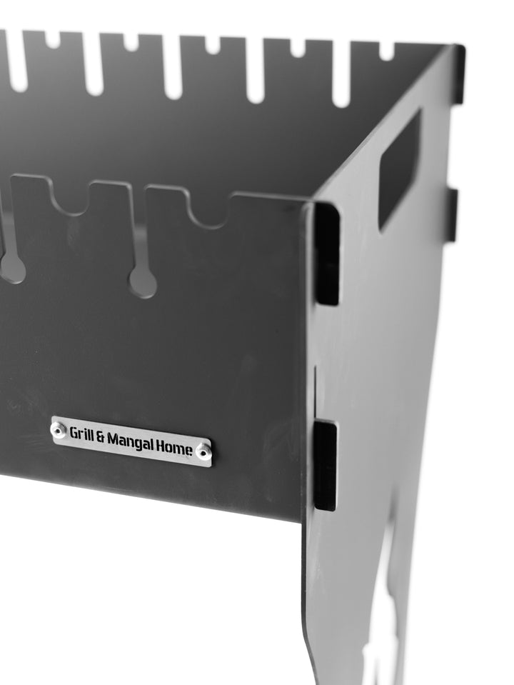 Foldable Grill-Mangal for 12 Skewers, 3 mm Steel + Case