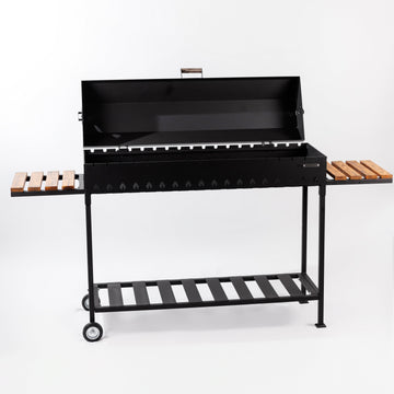 GRILL WĘGLOWY OGRODOWY NA 18 SZPICULEC +KÓŁKA /MANGAL 5 MM XXL/ SOLIDNY