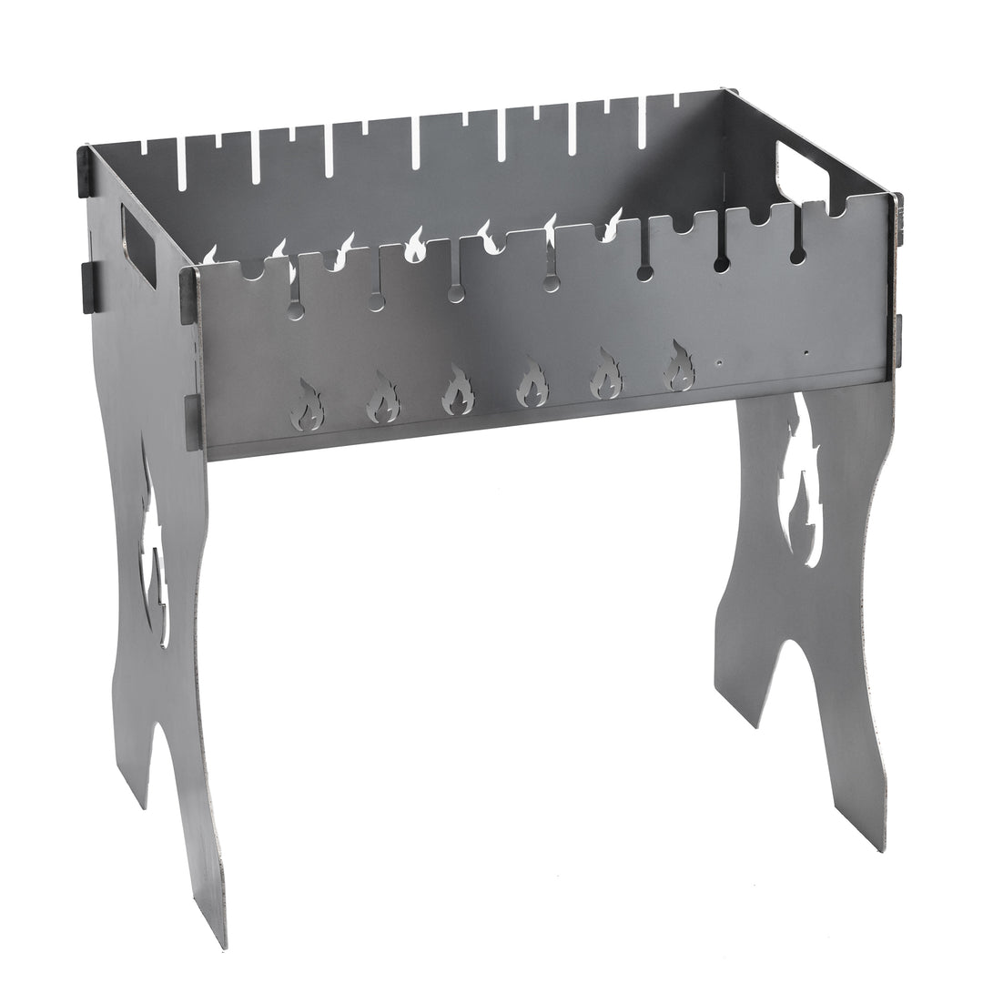 Folding Grill-Mangal for 8 Skewers, 3 mm Steel. Portable Camping Grill