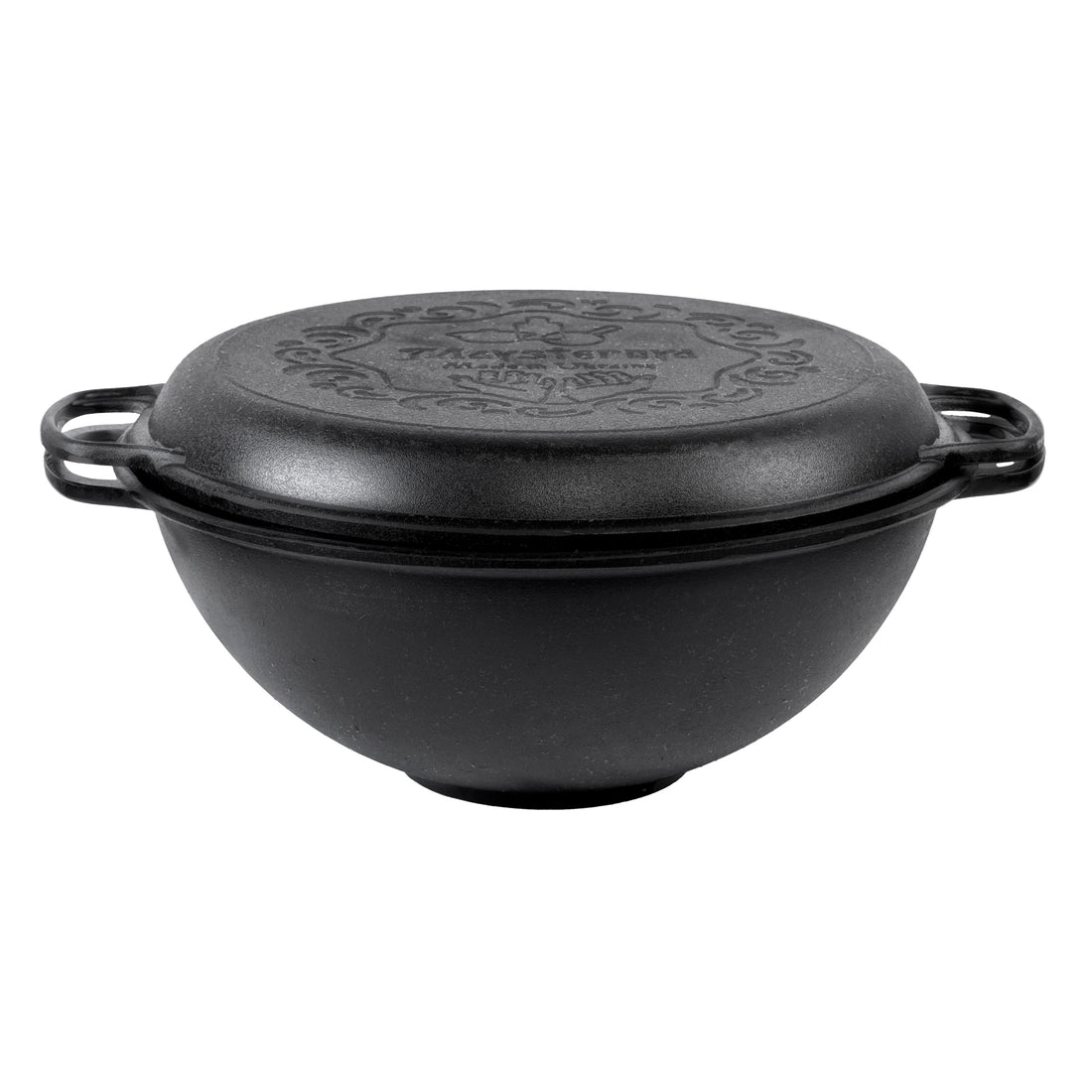 Чавунний казан VOG 8  л із кришкою-сковородою