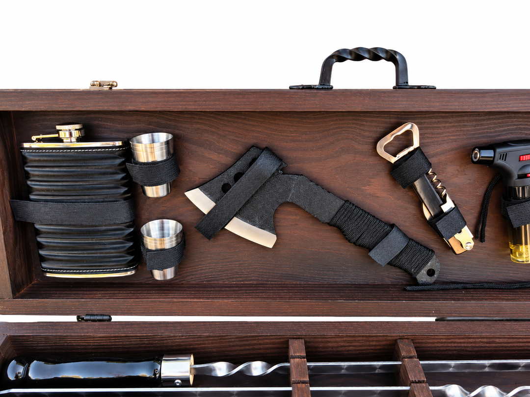 Geschenkset mit Grillspießen im eleganten Holzkoffer №5