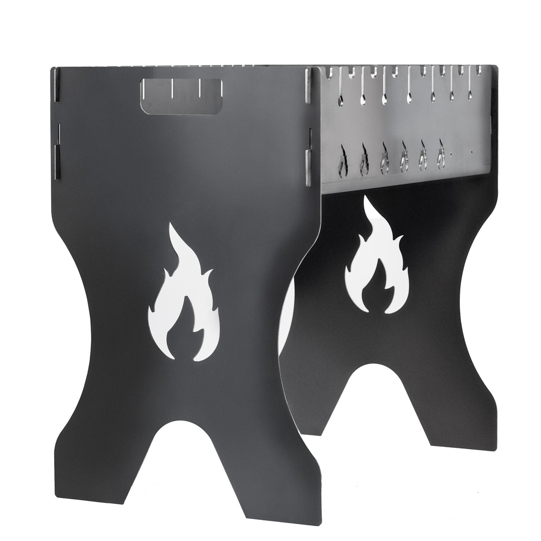 Folding Grill-Mangal for 8 Skewers, 3 mm Steel. Portable Camping Grill