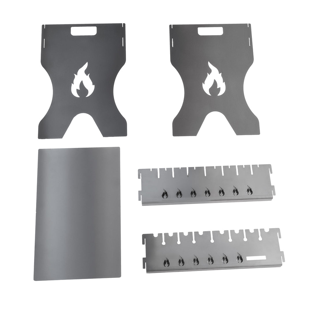 Folding Grill-Mangal for 8 Skewers, 3 mm Steel. Portable Camping Grill