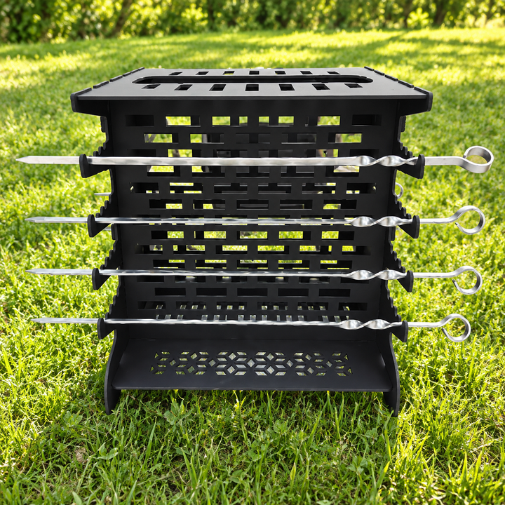 Pionowy Grill Mangal na 8 Szpikulców 3 mm – Grill Węglowy