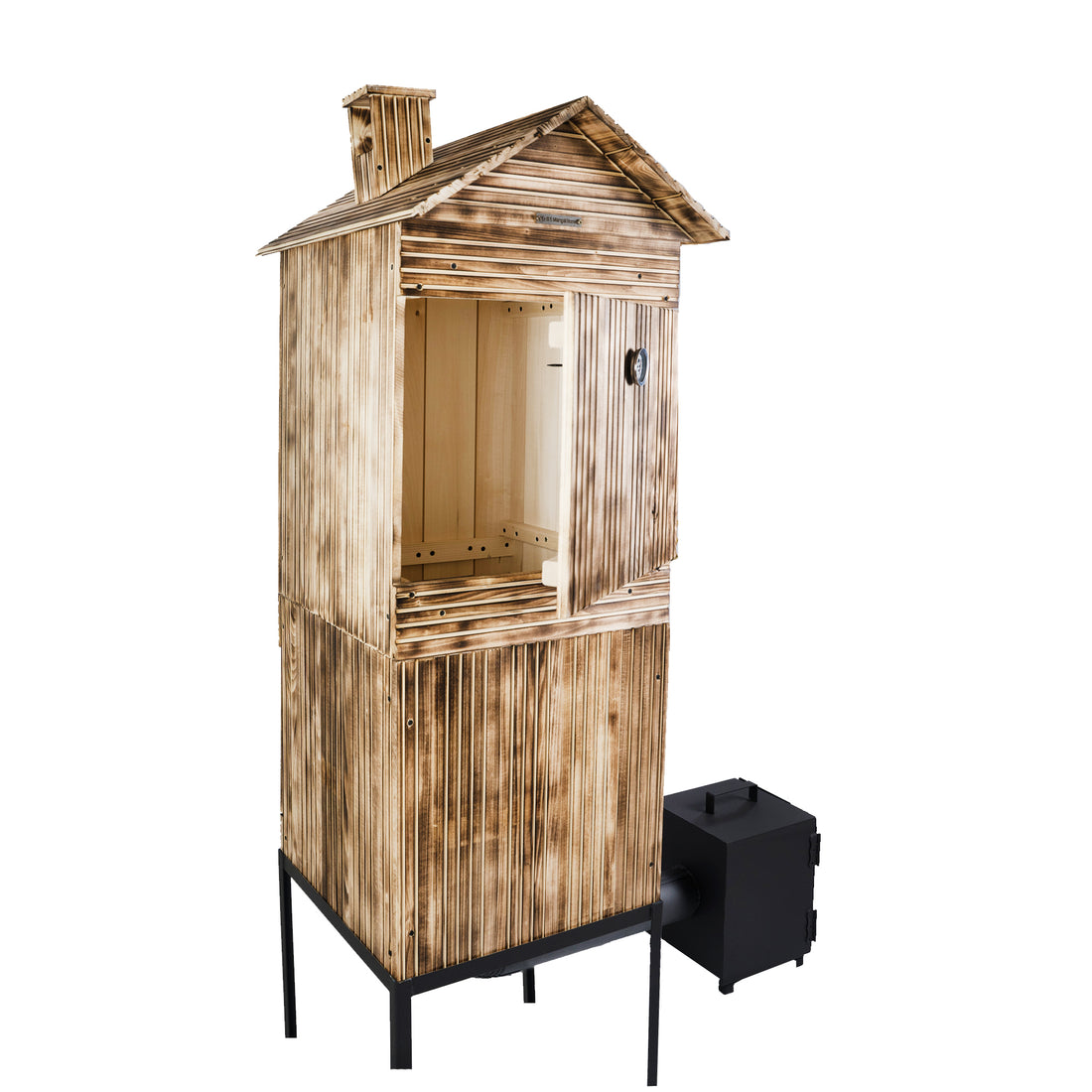 Duża Drewniana Wędzarnia Ogrodowa. Domowa Wędzarnia Opalana Drewnem