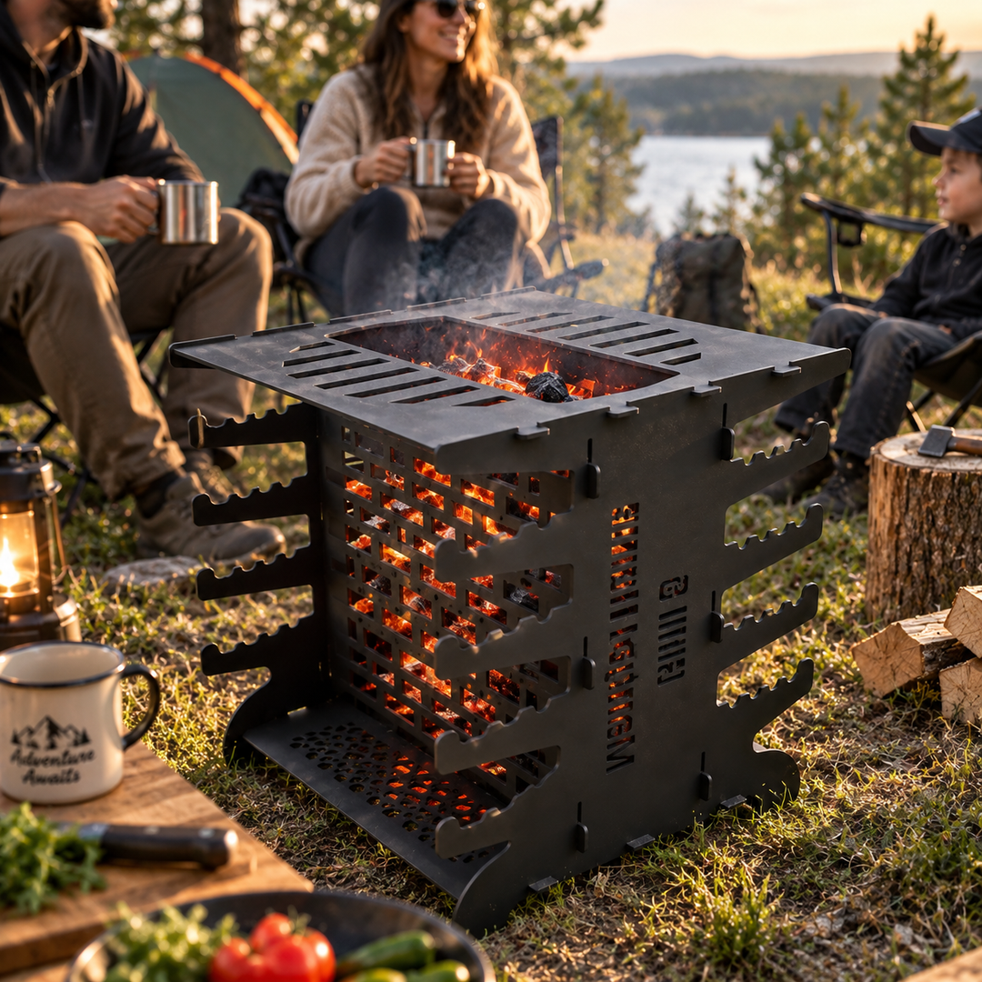 Pionowy Grill Mangal na 8 Szpikulców 3 mm – Grill Węglowy