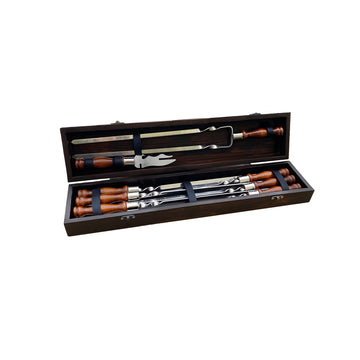 Pudełko prezentowe z kompletem szpikulców do grilla