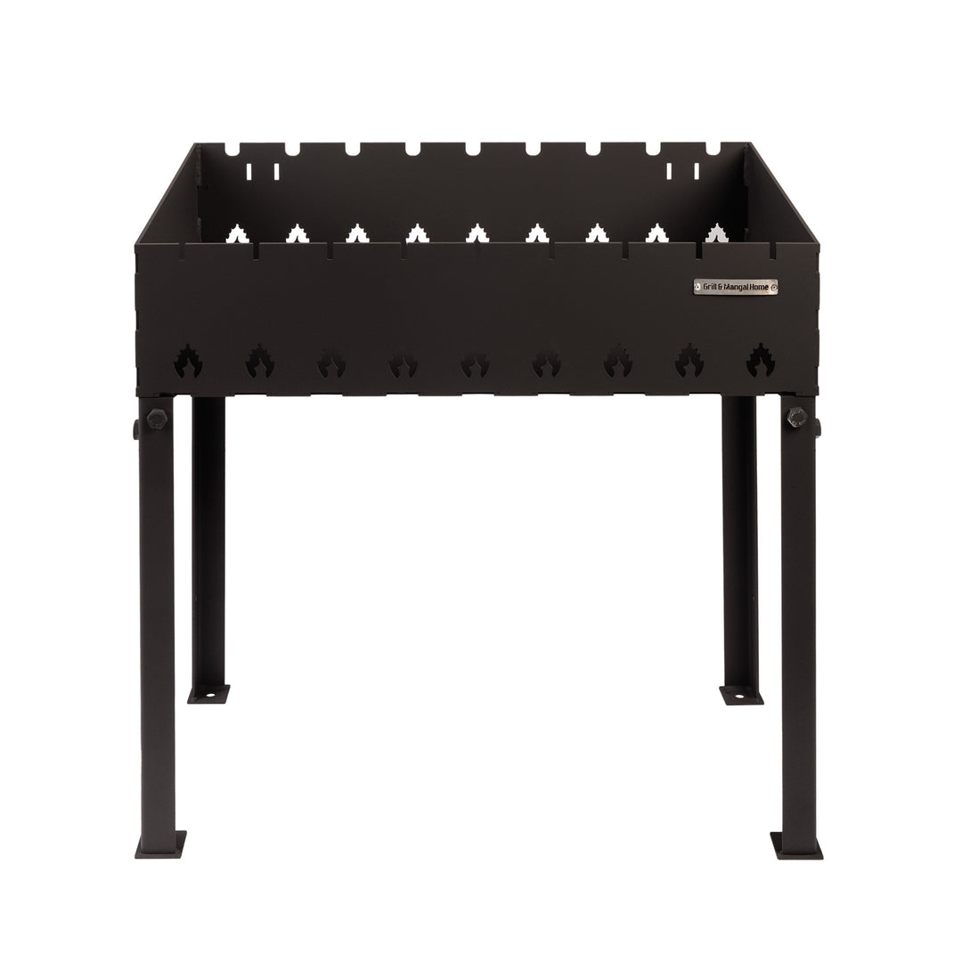 Stationärer Grill mit klappbaren Beinen für 9 Spieße, 4 mm