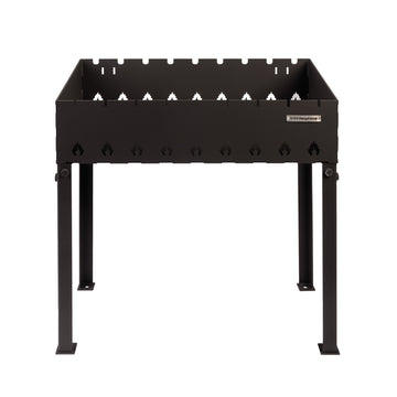 Stacjonarny Grill z rozkładanymi nogami na 9 szpikulec 4 mm