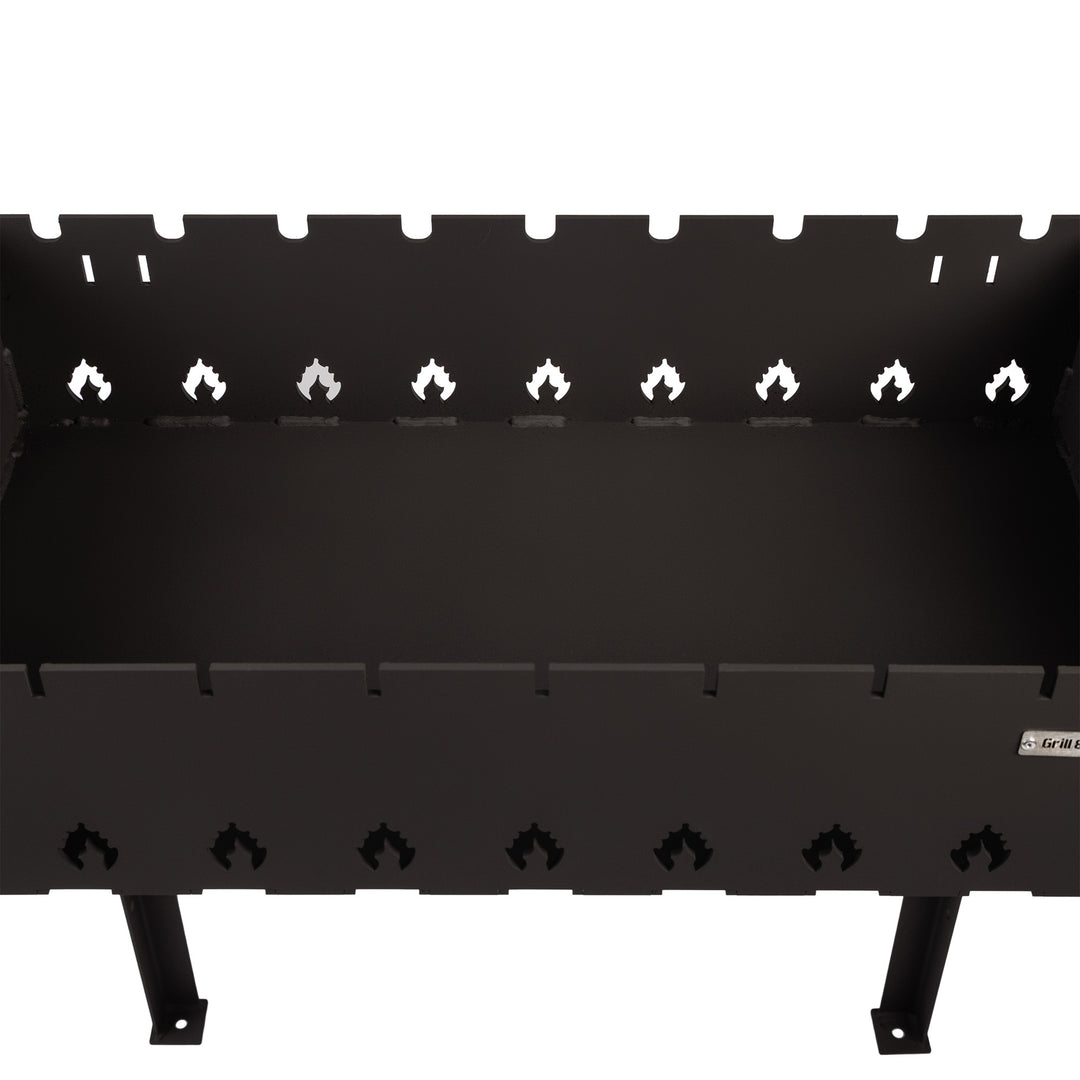 Stationärer Grill mit klappbaren Beinen für 9 Spieße, 4 mm