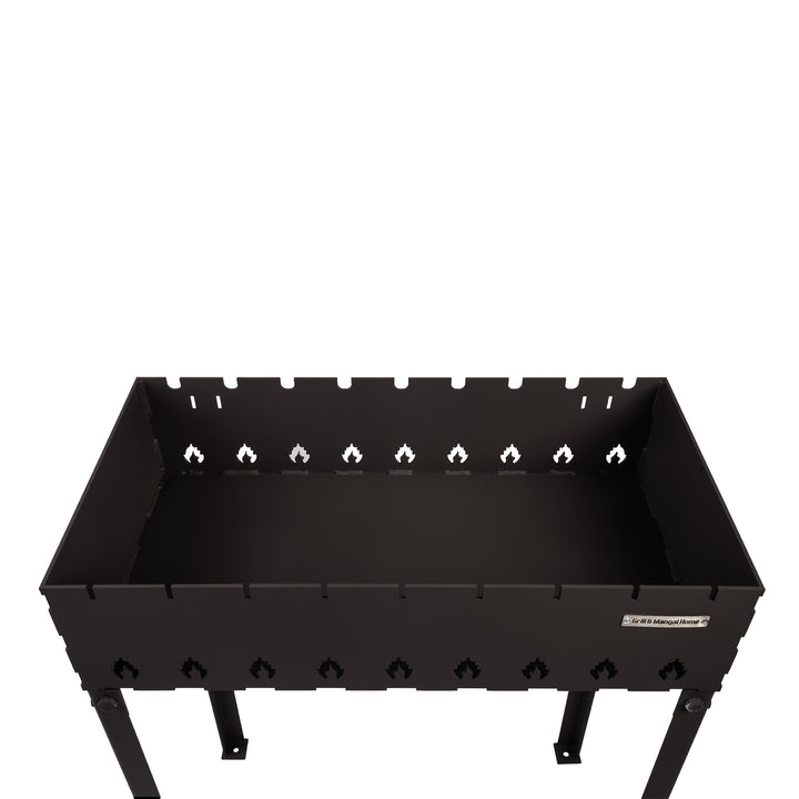 Stationärer Grill mit klappbaren Beinen für 9 Spieße, 4 mm