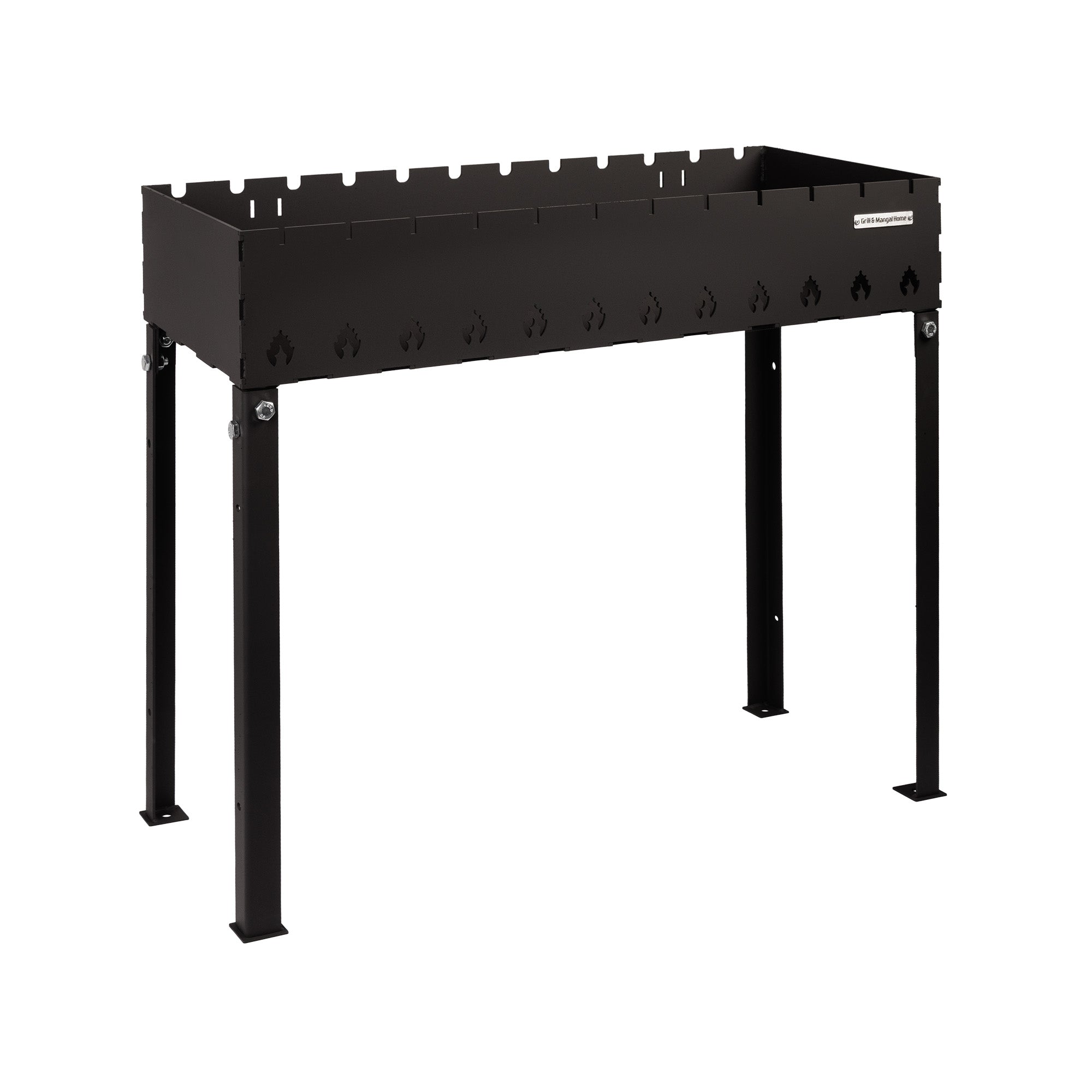 Stationary Grill with Foldable Legs for 12 Skewers – 4 mm Steel