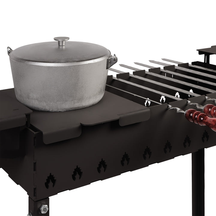 Stacjonarny Grill z rozkładanymi nogami na 15 szpikulec 4 mm.