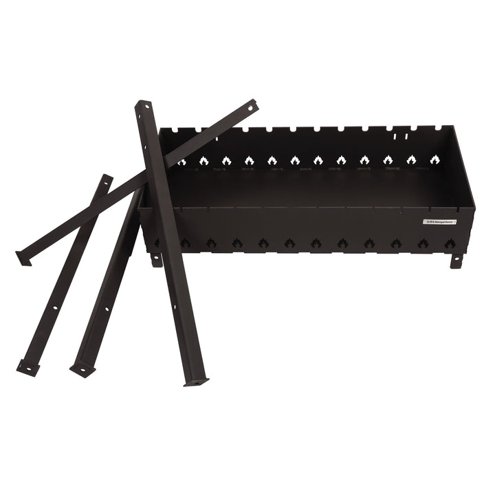 Stationärer Grill mit klappbaren Beinen für 9 Spieße, 4 mm