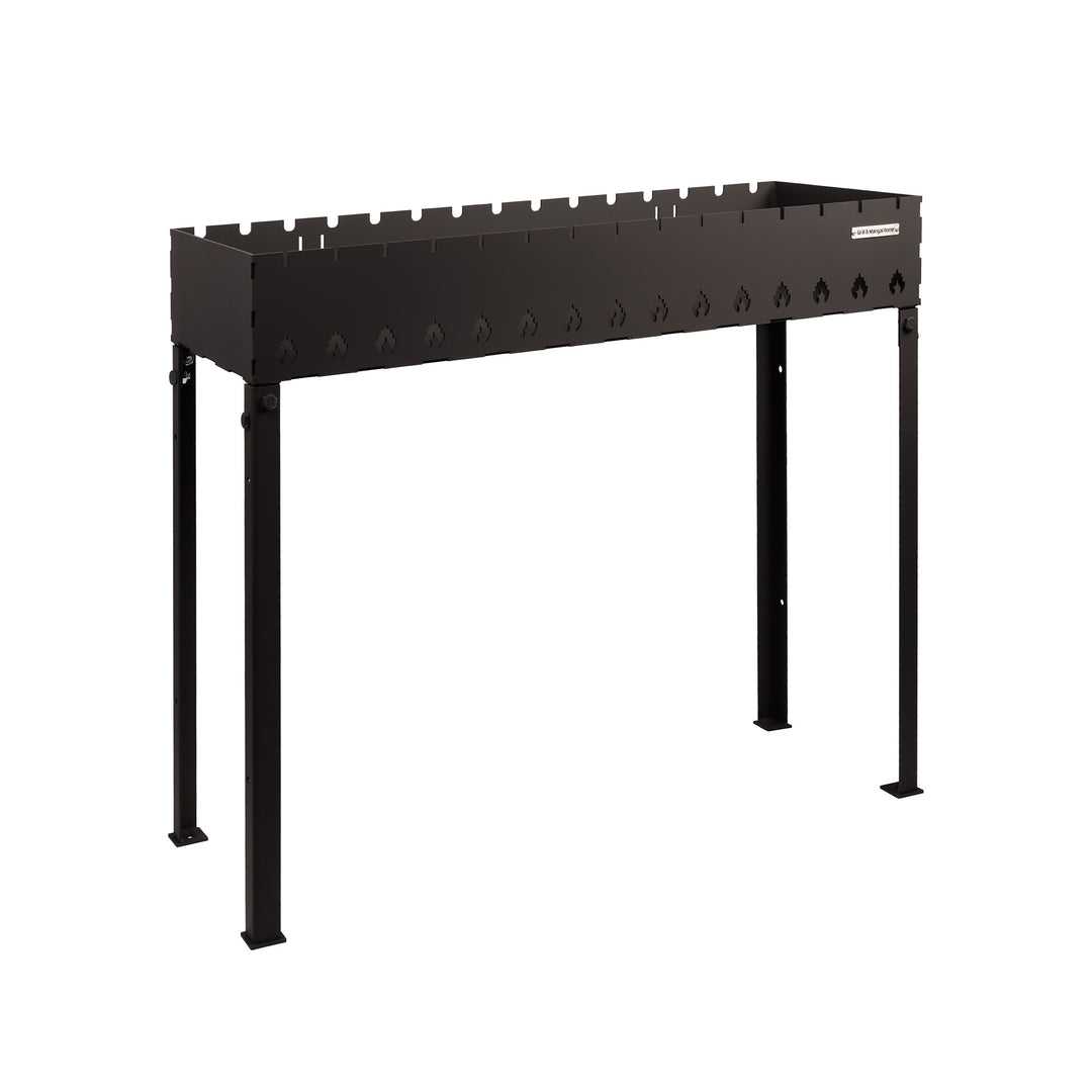 Stacjonarny Grill z rozkładanymi nogami na 15 szpikulec 4 mm.