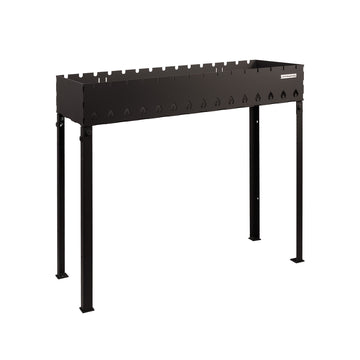 Stationary grill with folding legs for 15 skewers (4 mm)