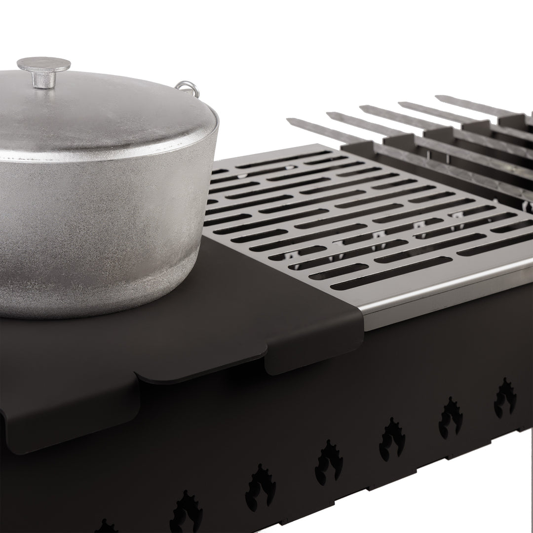 Stacjonarny Grill z rozkładanymi nogami na 15 szpikulec 4 mm.