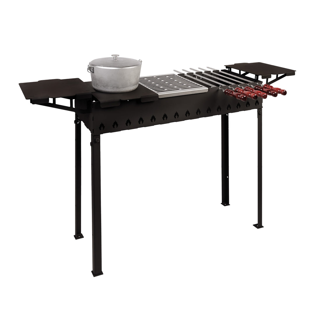 Stacjonarny Grill z rozkładanymi nogami na 15 szpikulec 4 mm.