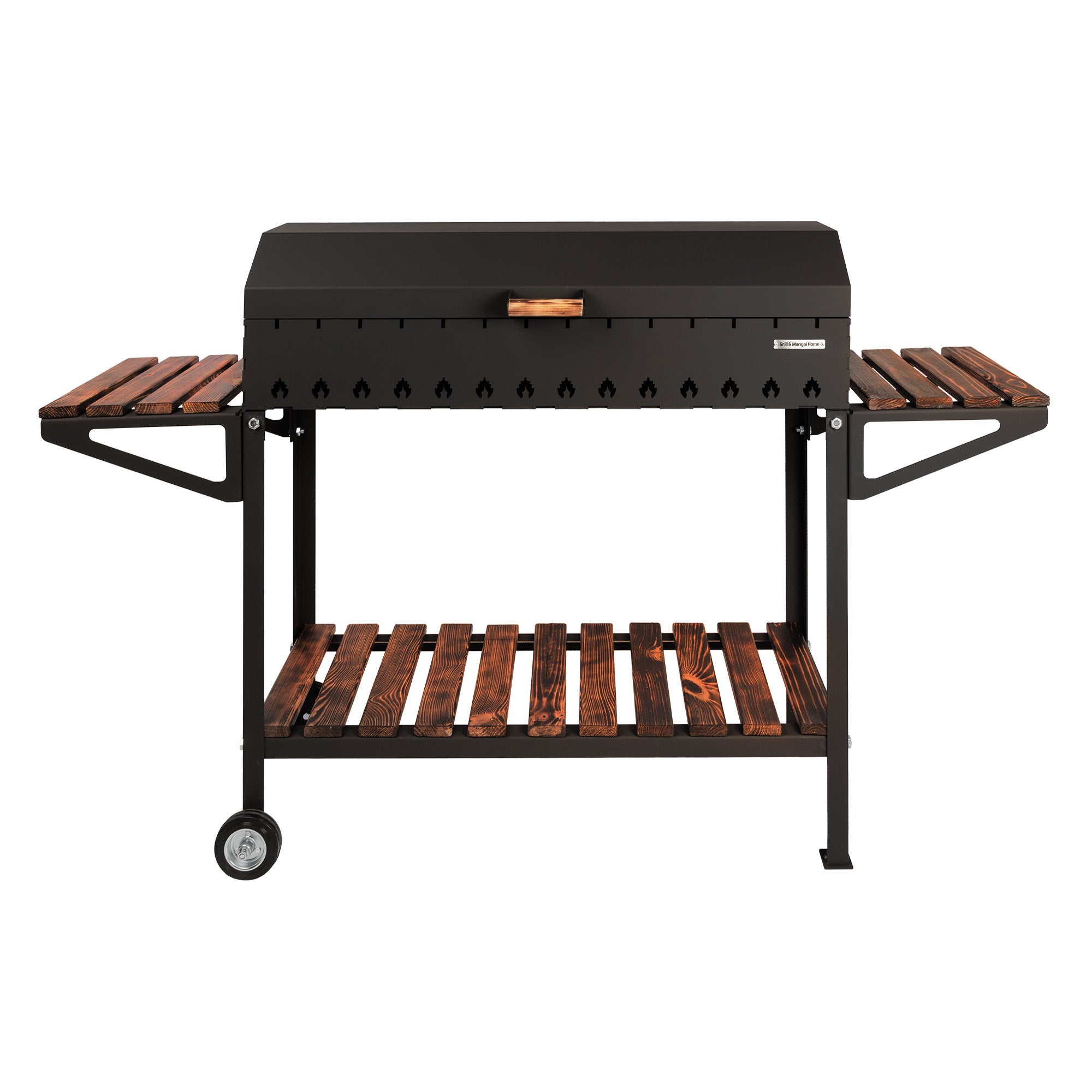 GRILL WĘGLOWY OGRODOWY NA 14 SZPICULEC +KÓŁKA /MANGAL 5 MM XXL/ SOLIDNY