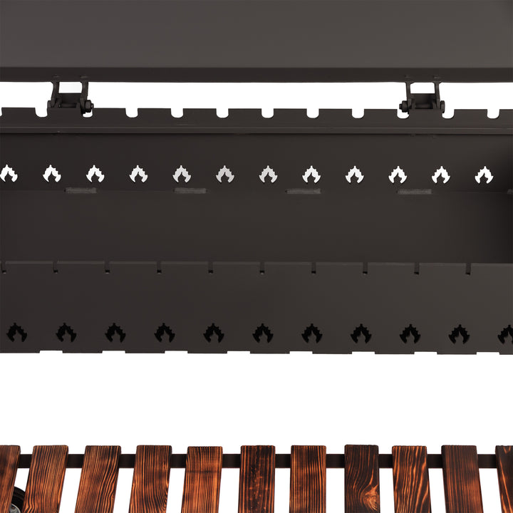 GRILL WĘGLOWY OGRODOWY NA 14 SZPICULEC +KÓŁKA /MANGAL 5 MM XXL/ SOLIDNY