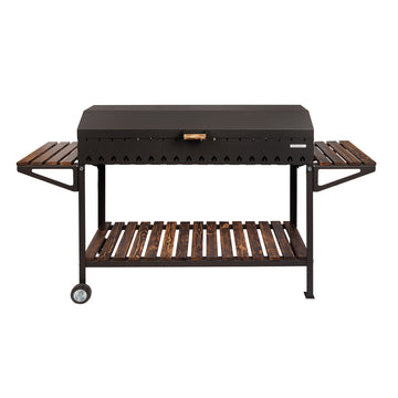 Garden Charcoal Grill for 18 Skewers + Wheels