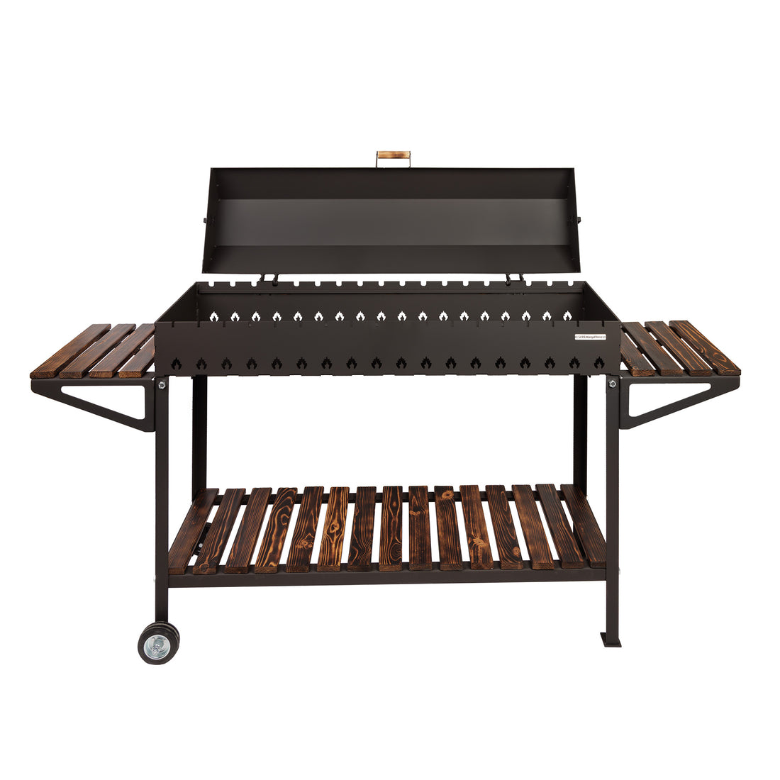 GRILL WĘGLOWY OGRODOWY NA 18 SZPICULEC +KÓŁKA /MANGAL 5 MM XXL/ SOLIDNY