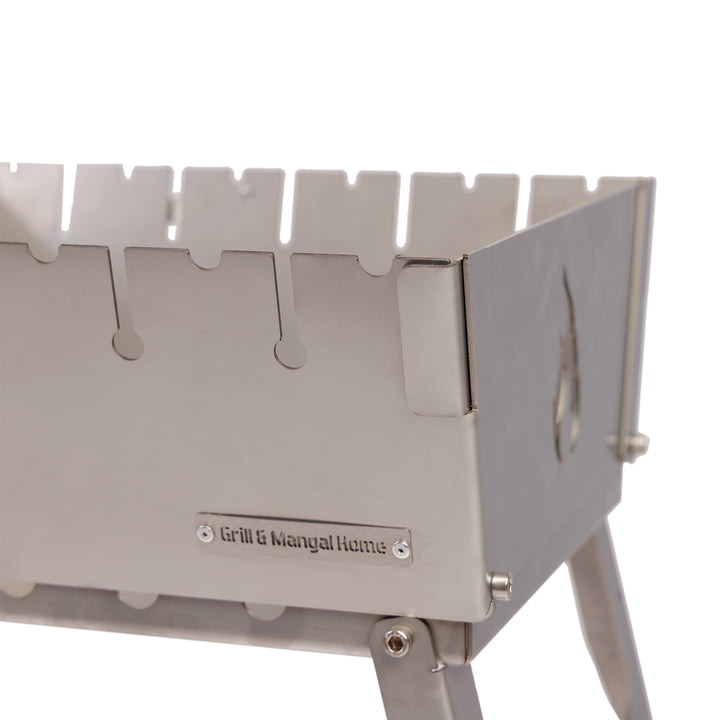 3 mm stainless steel suitcase grill for 6 skewers