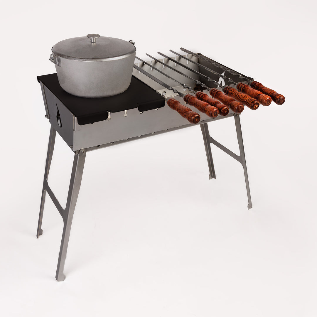 3 mm_Grill-Walizkowy ze stali nierdzewnej na 12 szpikulców