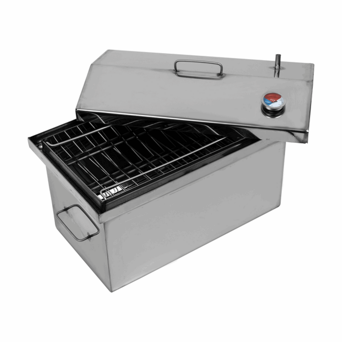 Wędzarnia Duża ze Stali Nierdzewnej + Termometr – Profesjonalne Wędzenie w Domu i Ogrodzie