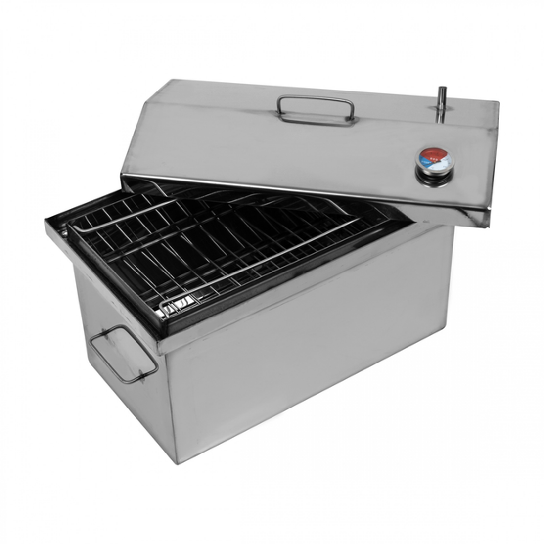 Wędzarnia Duża ze Stali Nierdzewnej + Termometr – Profesjonalne Wędzenie w Domu i Ogrodzie